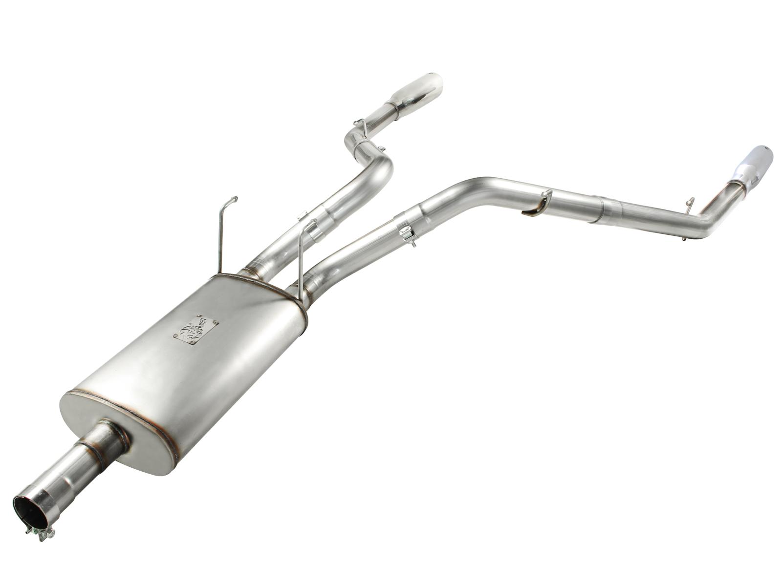 AFE Mach Force-Xp 3 IN Cat-Back Exhaust System with Dual Rear Exit Polished Tip (2009-2019 1500, 1500 Classic, Ram 1500) - 49-42013-P
