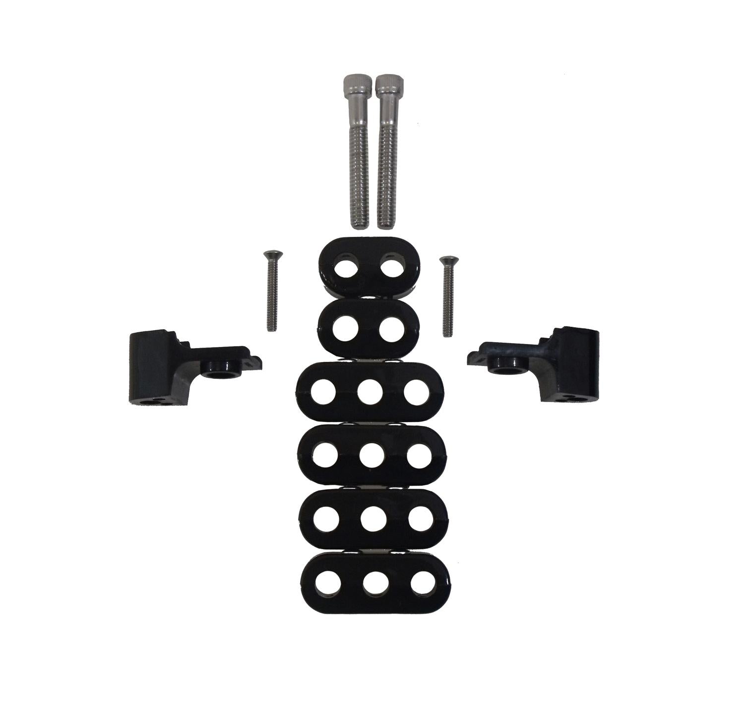 TAYLOR CABLE 7-8mm V6 Horizontal Wire Loom Kit black  - 42504
