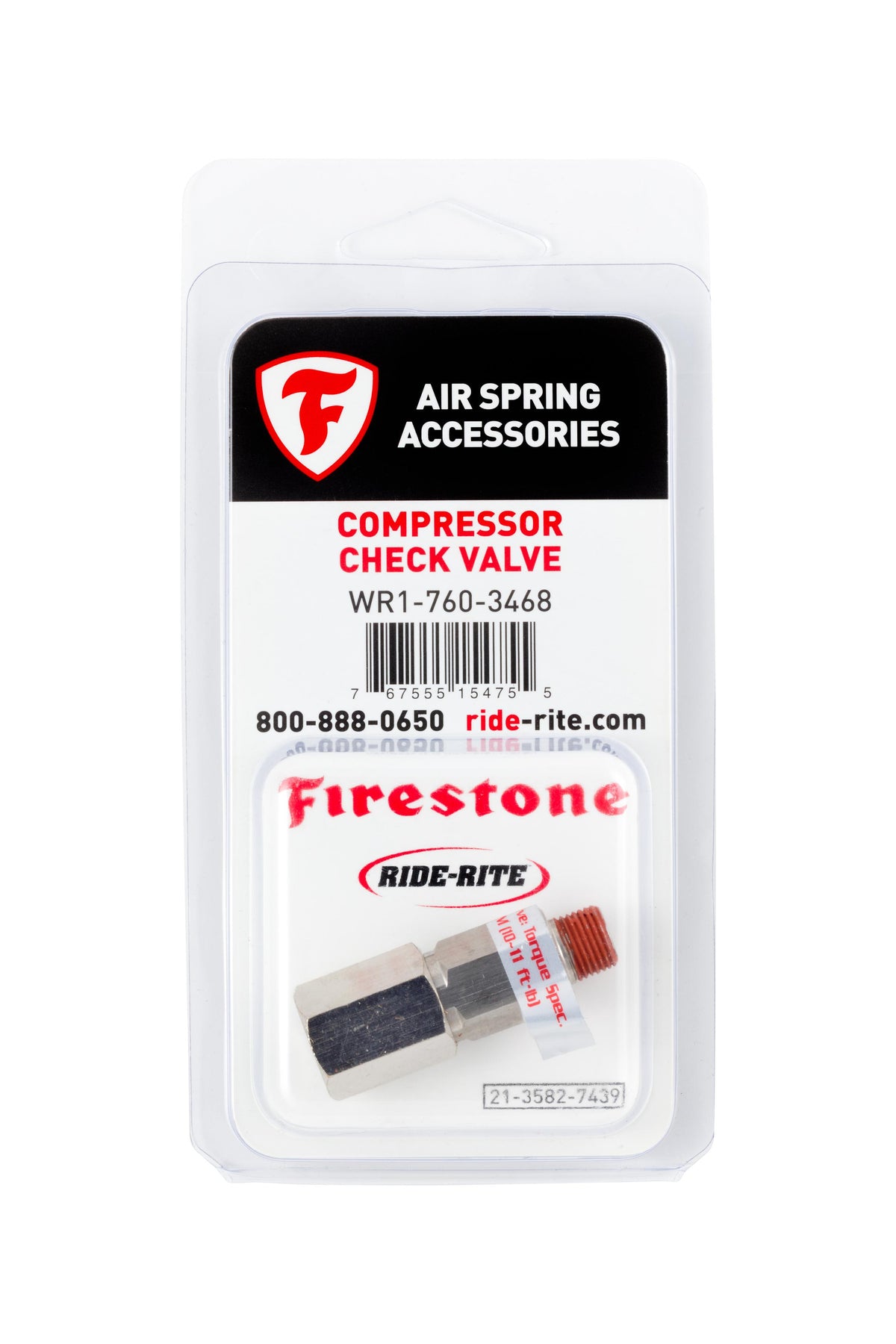 Firestone Ride-Rite 1/8Npt Compressor Check Valve - 1 Pack - WR17603468
