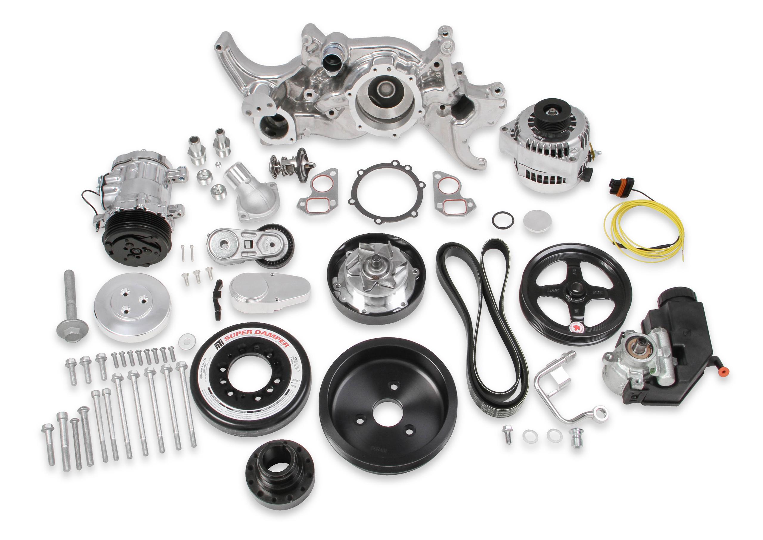 Holley Premium Polished Mid-Mount Complete Accessory System.  - 20-180P