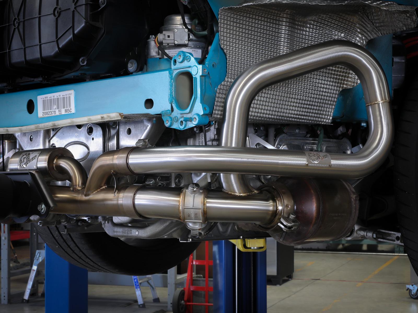 aFe MACH Force-XP 304 Stainless Steel Primary Muffler Delete Pipe (2014-2019 Porsche 911 GT3) - 49C36441