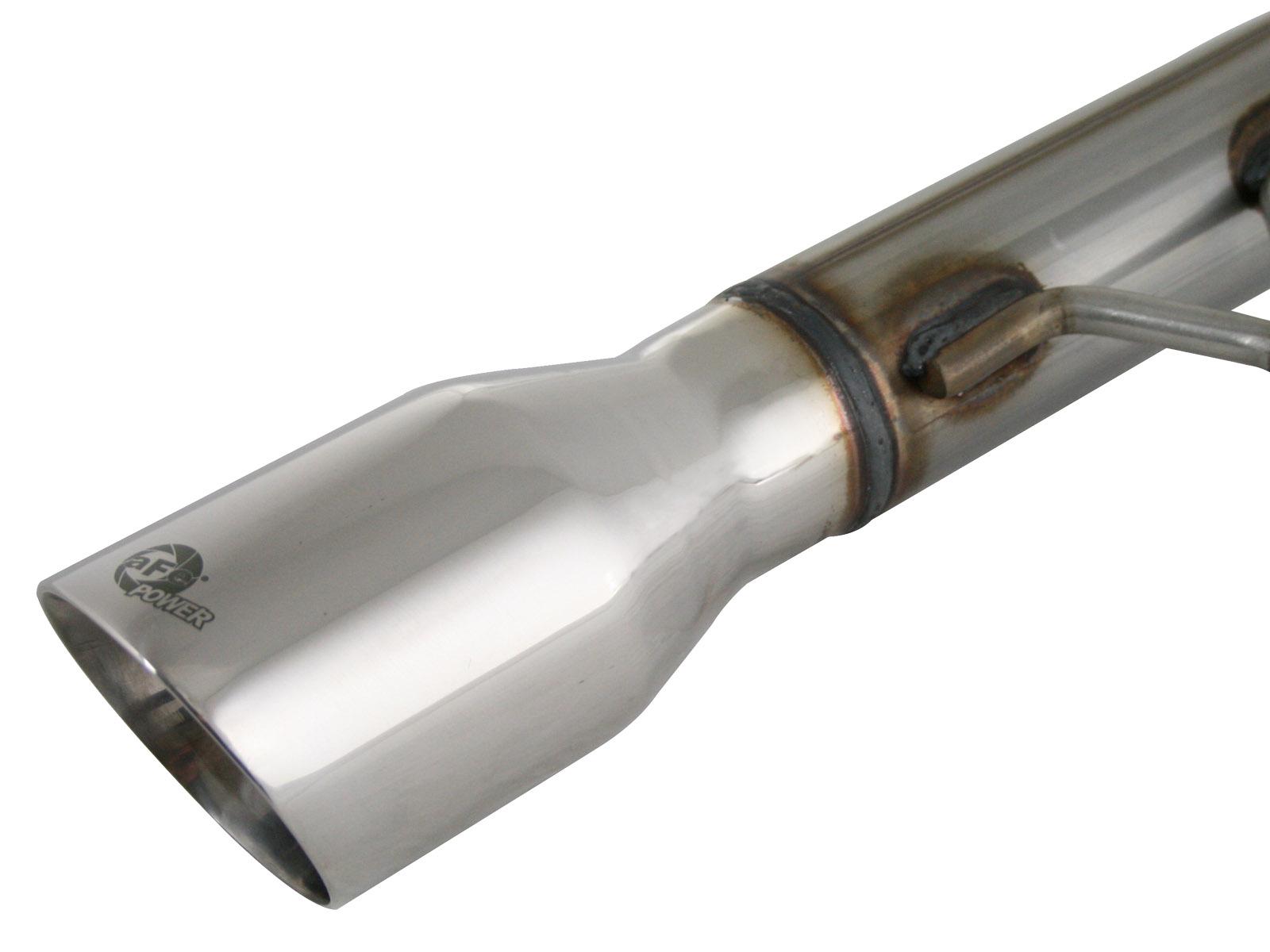 AFE Large Bore-HD 2-1/2 IN 409 Stainless Steel Cat-Back Exhaust System (2012-2014 Passat) - 49-46404