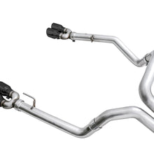 AWE 0FG Catback Split Rear Exit Exhaust for 4th Gen Silverado/Sierra 1500 6.2L (With Bumper Cutouts) - Quad Diamond Black Tips - 3015-43204