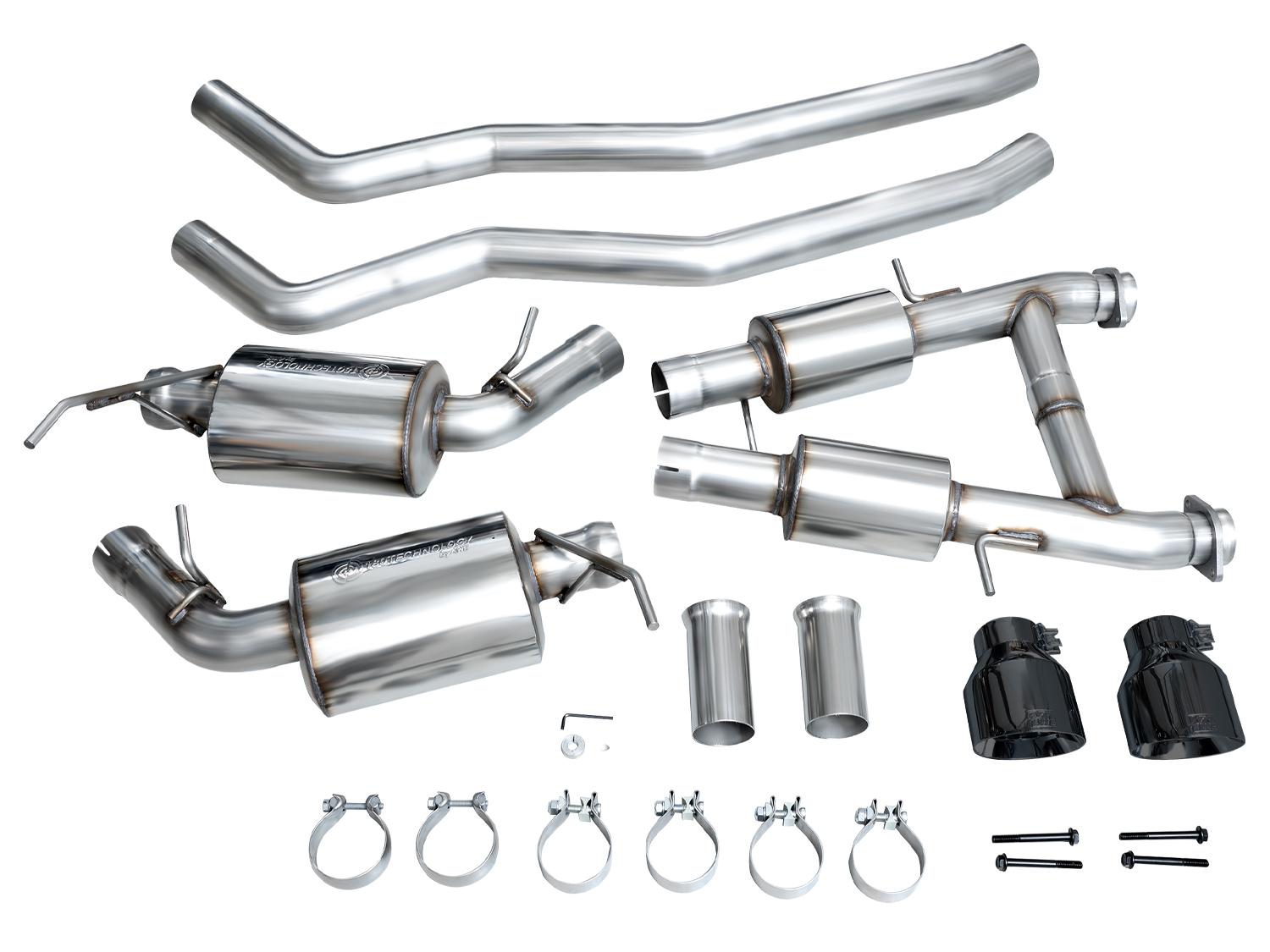 AWE Touring Edition Exhaust - Diamond Black Tips (2011-2024 Dodge Durango 5.7L) - 3015-33575