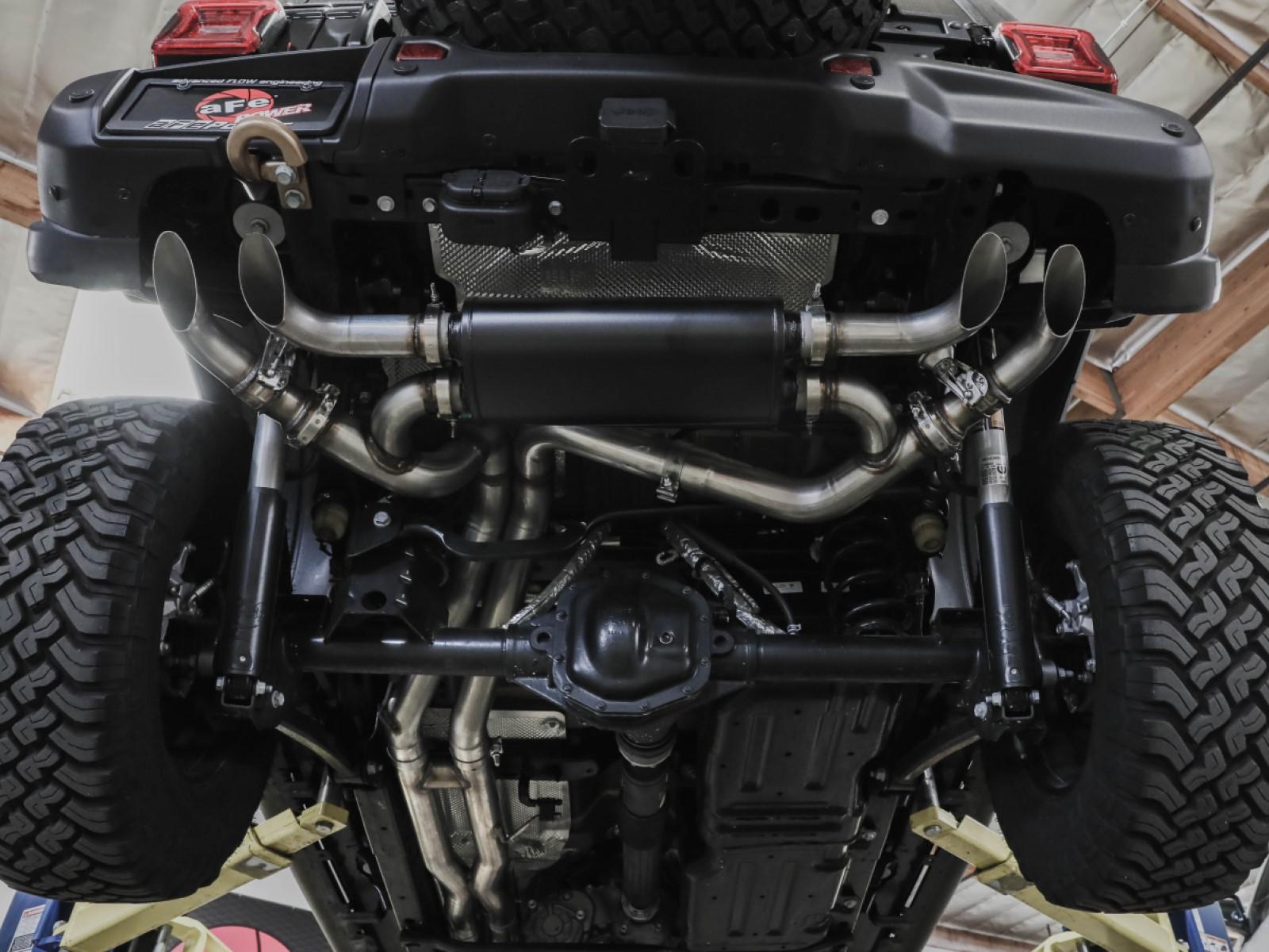 AFE Vulcan Series 2-1/2 IN to 3 IN Stainless Steel Cat-Back Exhaust System Jeep Wrangler 392 21-22 V8-6.4L - 49-38101