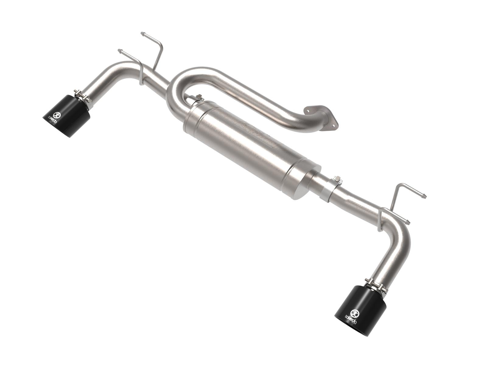 AFE Takeda 2-1/2 IN 304 Stainless Steel Axle-Back Exhaust w/ Black Tip (2023-2025 CX-50) - 49-37036-B