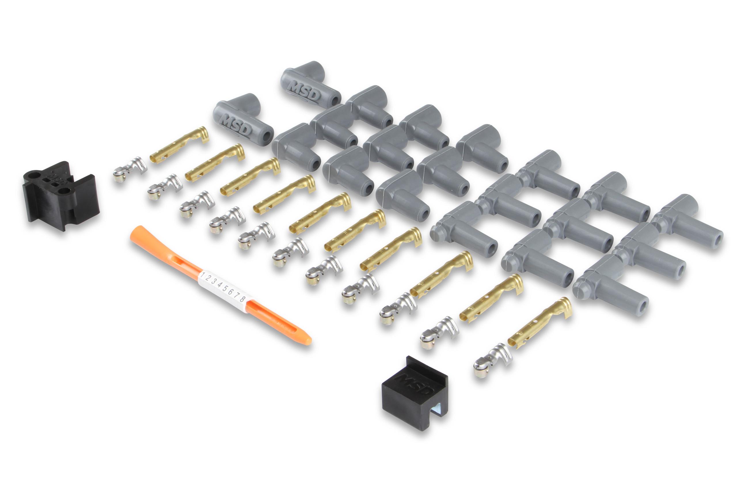 Msd 31199 Wire Set, Super Conductor, 8-Cyl. Multi-Angle Plug, Socket/Hei