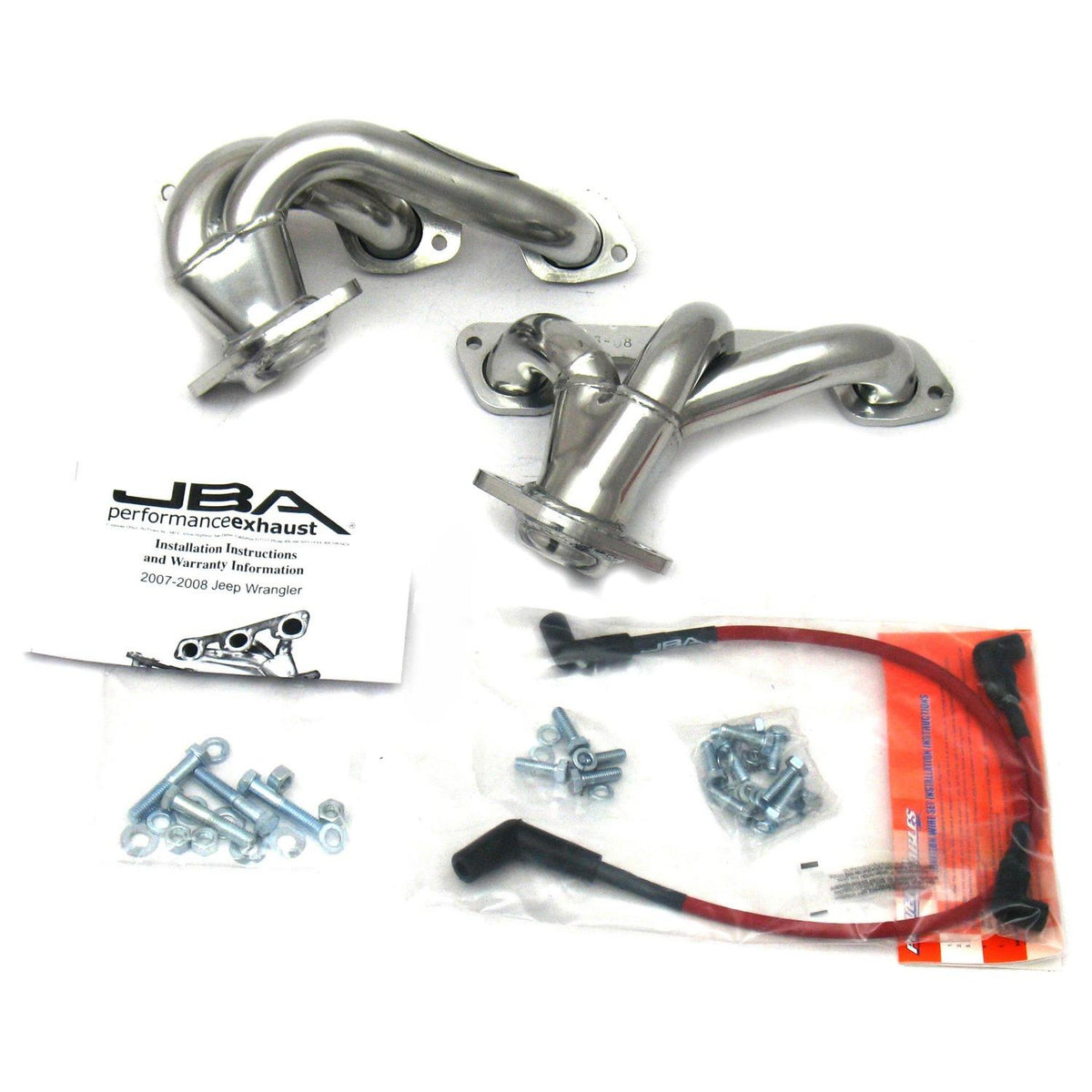 JBA 07-11 Jeep 3.8L Sil Cer (2007-2011 Wrangler) - 1528SJS