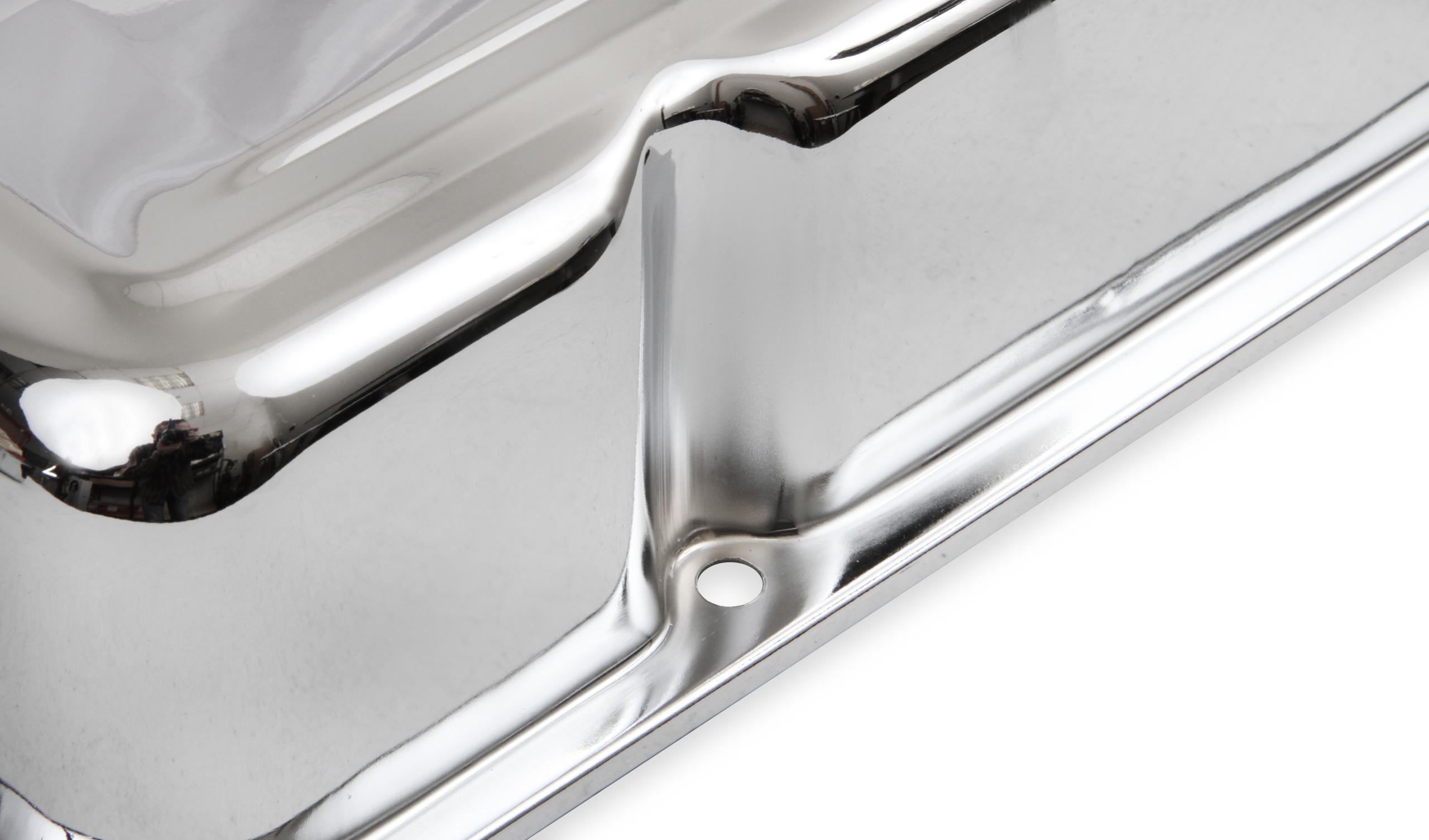 Mr. Gasket Chrome Tall-Style Valve Covers.  - 9805