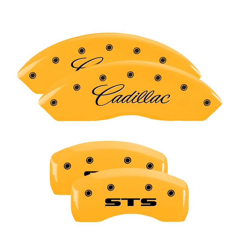 MGP Set Of 4: Yellow Finish, Black Cadillac / Sts (2004-2011 SRX Base, STS Base) - 35002SSTSYL