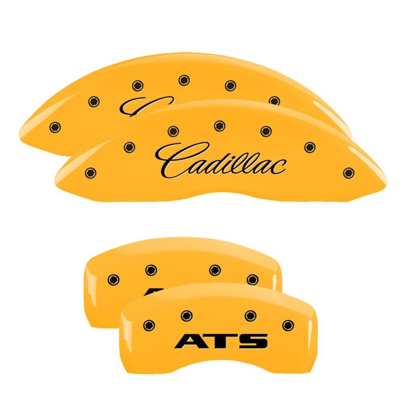 MGP Set Of 4: Yellow Finish, Black Cadillac / Ats (2013-2018 Cadillac ATS) - 35007SATSYL