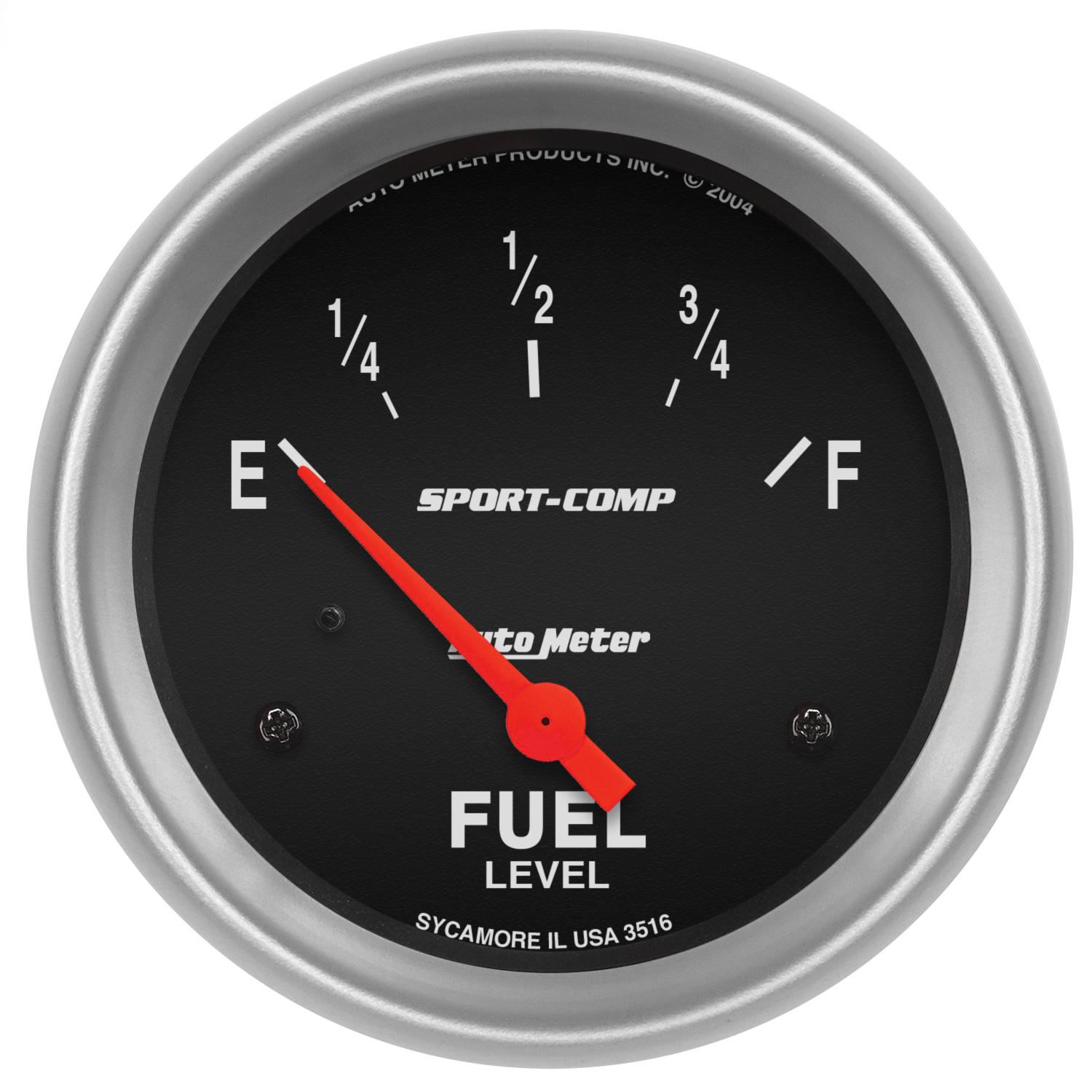 Auto Meter 2-5/8" FUEL LEVEL, 240-33 Ω, SSE, SPORT-COMP - 3516