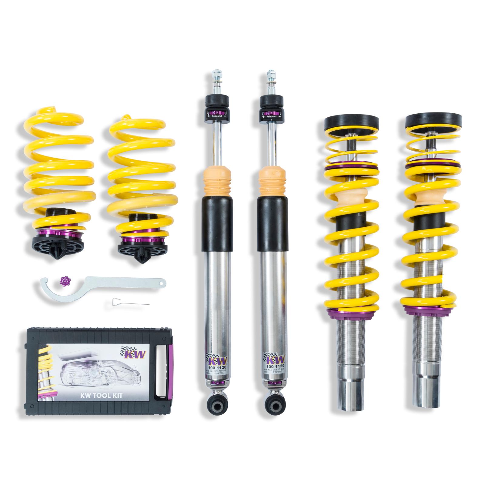 KW V3 Fully Adjustable Coilover Kit (2018+ S5 Sportback; without Electronic Dampers (48.5mm Ø)) - 352100BU