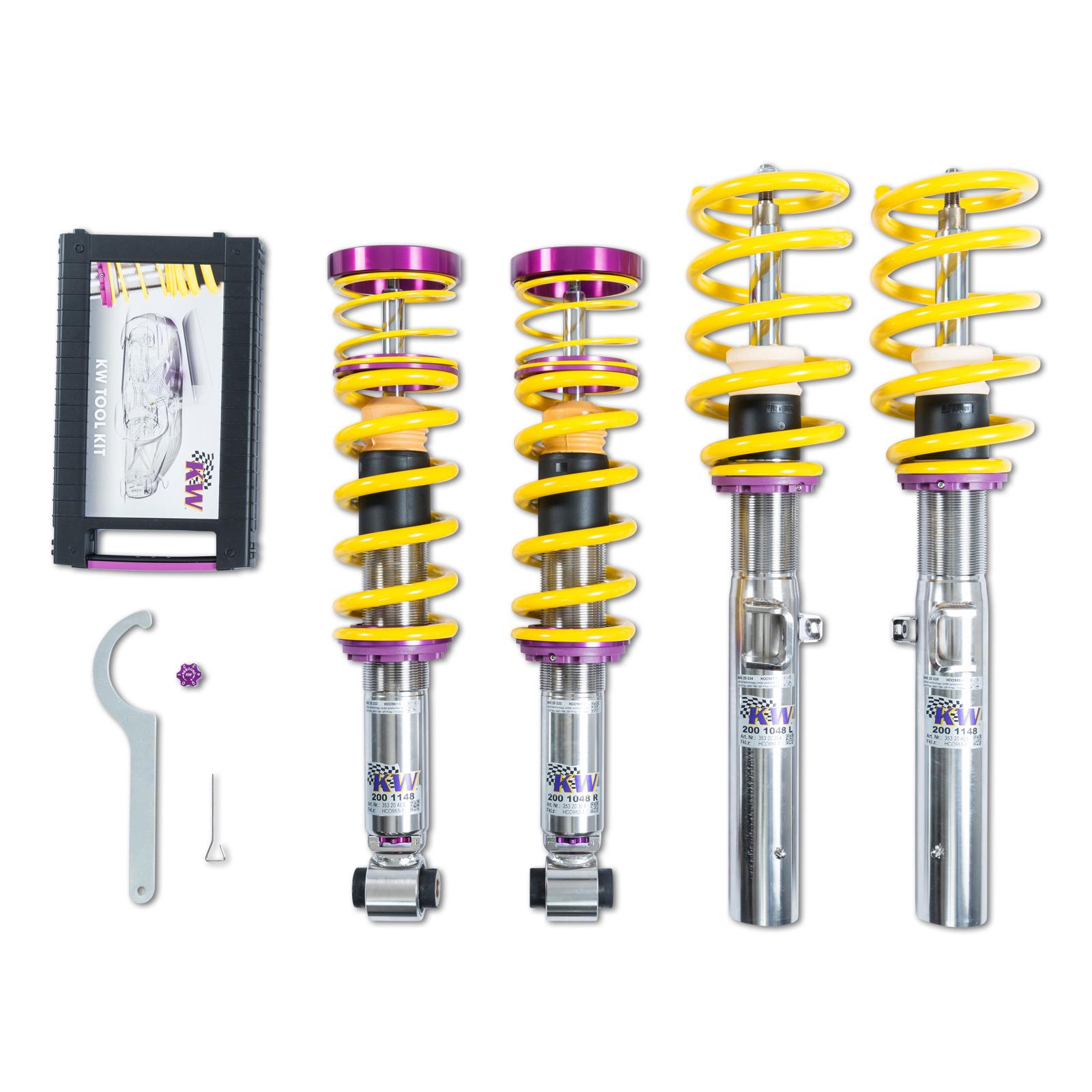 KW V3 Fully Adjustable Coilover Kit (2018+ X3 (G01) xDrive; without EDC, 2019+ X4 (G02) xDrive; without EDC) - 352200CF