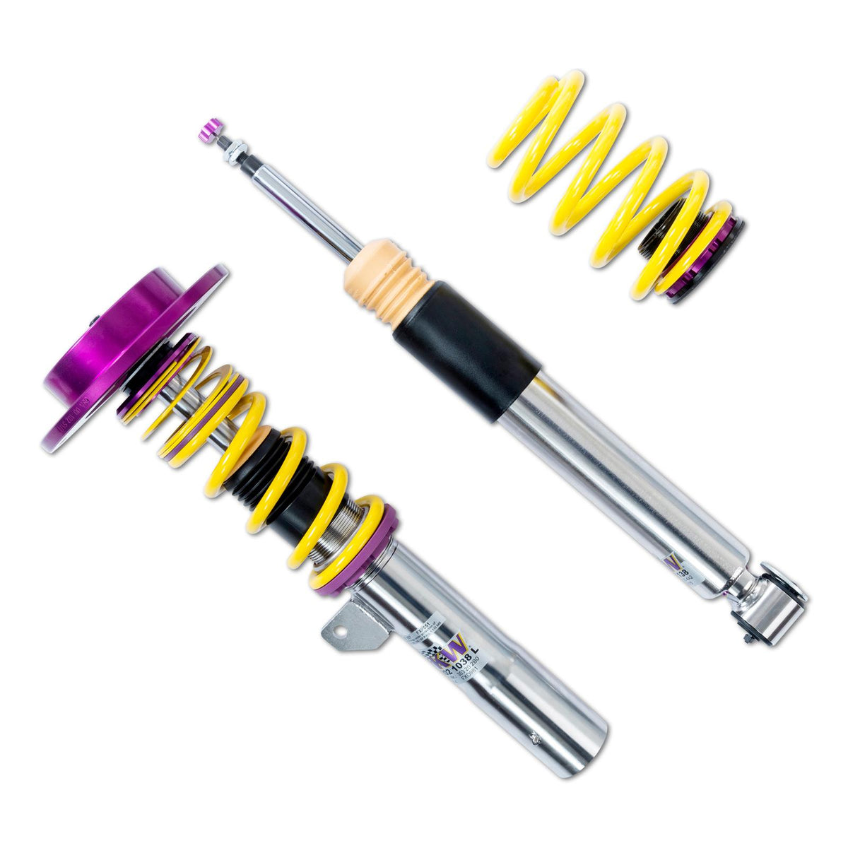KW Adjustable Coilovers, Aluminum Top Mounts, Independent Compression and Rebound (2014-2022 Cooper) - 352208AG