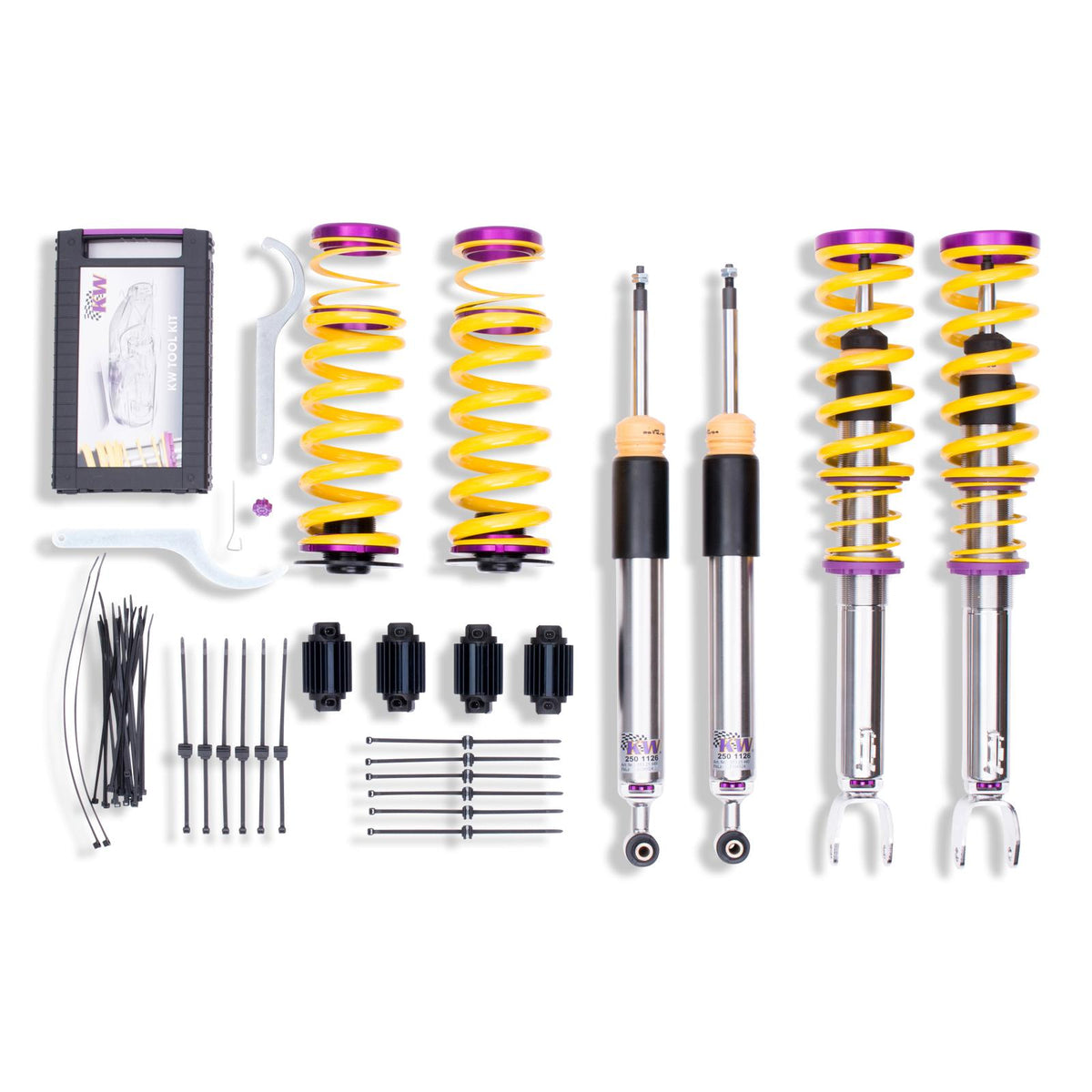 KW V3 Fully Adjustable Coilover Kit (2015+ C-Class AMG C63, C63 S, Sedan (W205) with electronic dampers) - 35225081