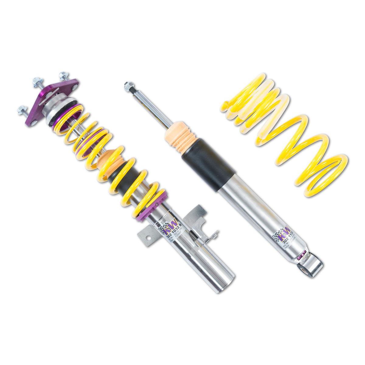 KW Adjustable Coilovers, Aluminum Top Mounts, Independent Compression and Rebound (2016-2018 Focus RS) - 35230867