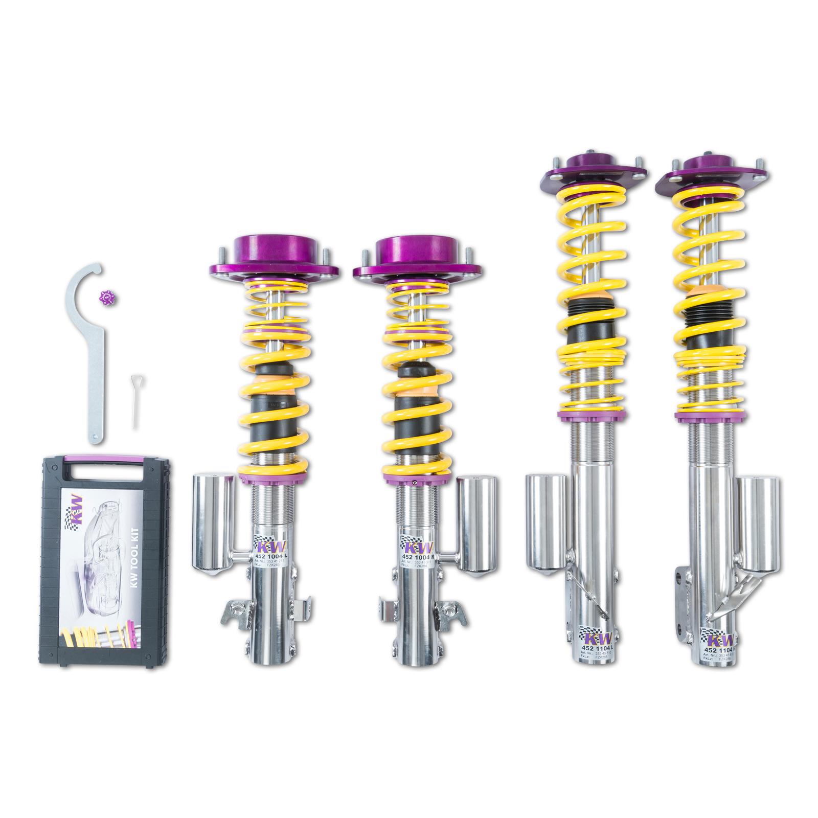 KW Adjustable Coilovers, Aluminum Top Mounts, Independent Compression and Rebound (2005-2007 Impreza WRX STI, Impreza WRX STI Limited) - 35245814