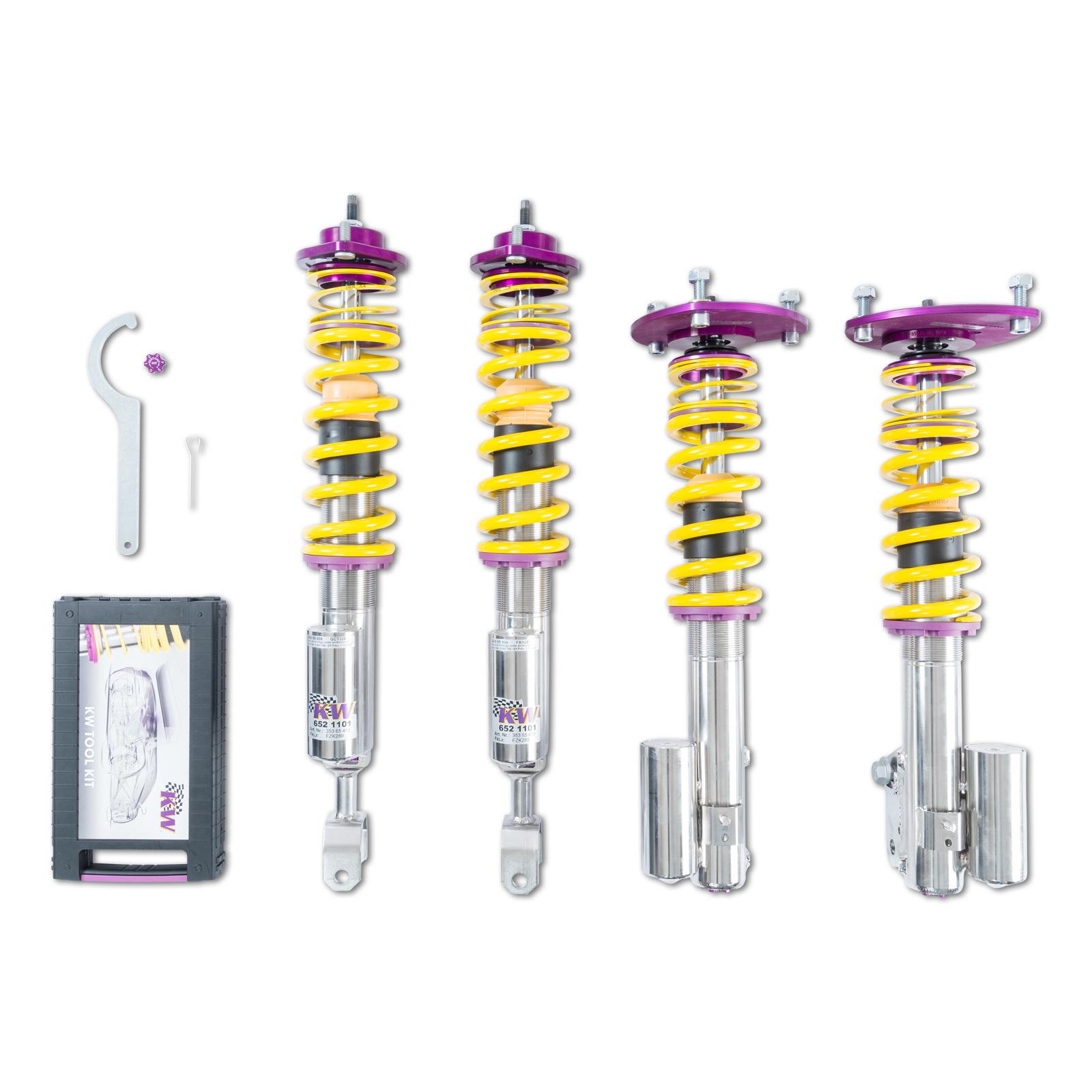 KW Adjustable Coilovers, Aluminum Top Mounts, Independent Compression and Rebound (2003-2006 Lancer) - 35265806