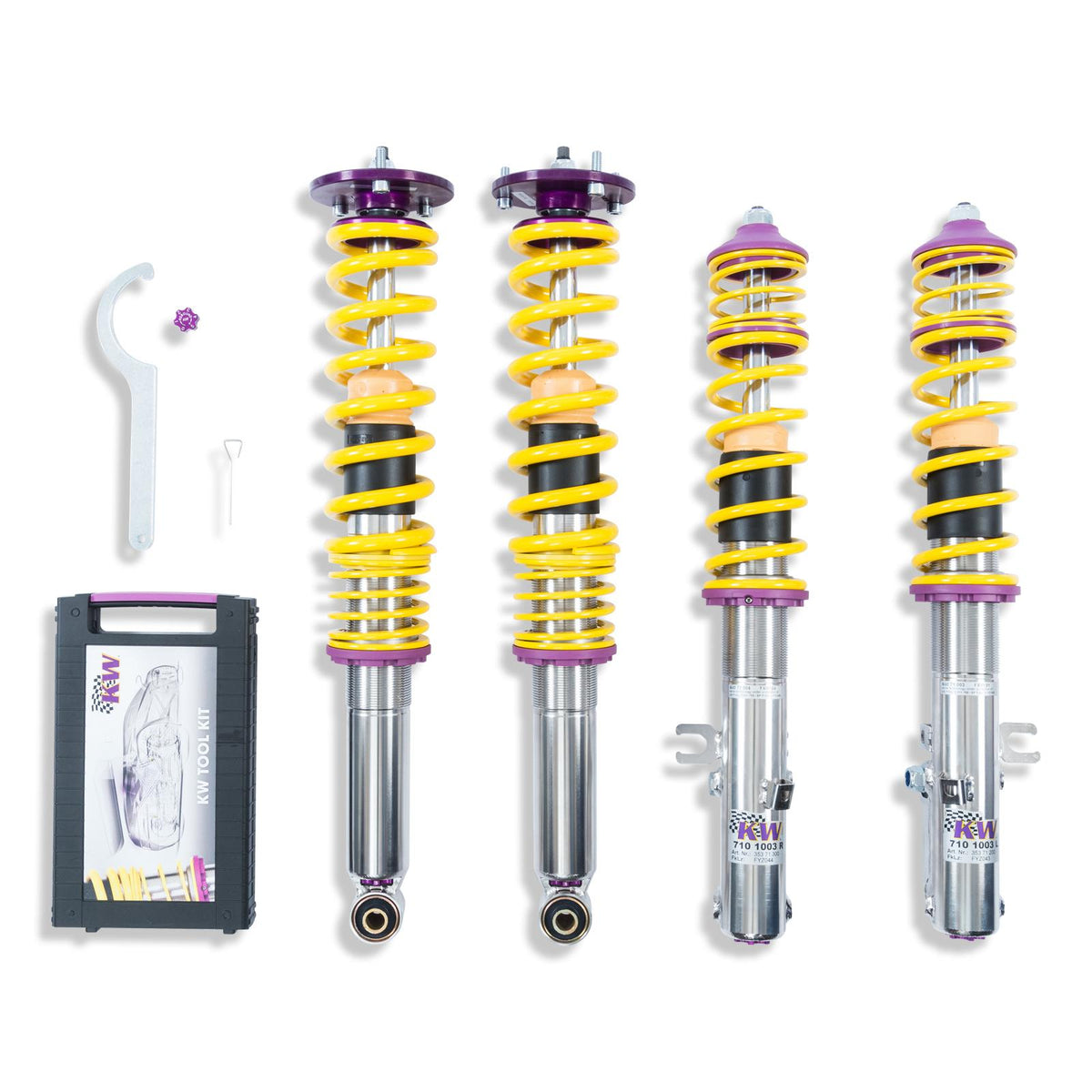 KW V3 Fully Adjustable Coilover Kit (89-90 911 (964) Carrera 2; incl. Convertible + Targa) - 35271018