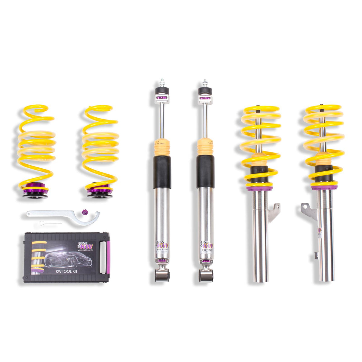 KW V3 Fully Adjustable Coilover Kit (2015+ A3 (8V) FWD, TDI, 15+ Golf VII, TDI) - 35281028