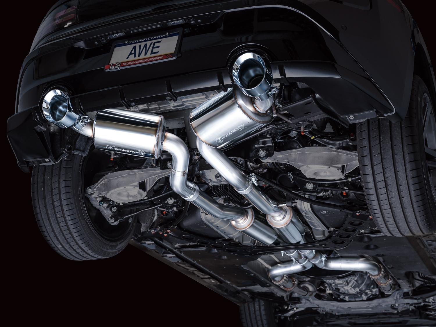 AWE Touring Edition for Nissan Z - Chrome Tips - 3015-32400