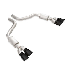 Stainless Works Legend (Classic Sound) Axle-Back - Quad 4" Slash Cut Black-Out Tips (2015-2023 Challenger 5.7L / 6.2L / 6.4L) - CHAL16ABL4B