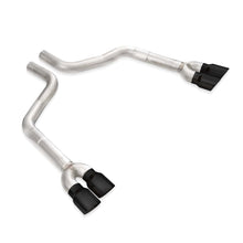 Stainless Works Muffler Delete Axle-Back - Quad 4" Slash Cut Black-Out Tips (2015-2023 Challenger 5.7L / 6.2L / 6.4L) - CHAL16RRD4B