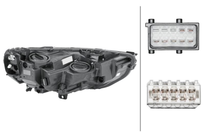 Hella Headlight Assembly - 354869091