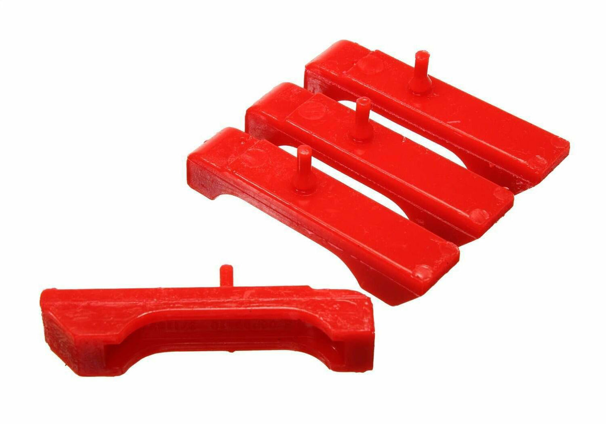 ENERGY SUSPENSION Radiator Isolator Pad Set - Red - Small Block 3 Row (1968-1988 GMC, Chevrolet, Buick, Pontiac, Oldsmobile Fitment) - 3.6117R