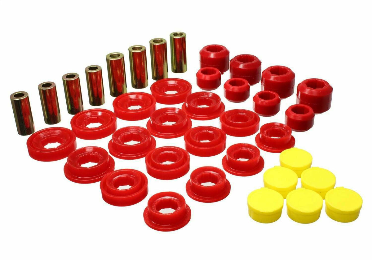 ENERGY SUSPENSION Control Arm Bushing Set - Front - Red - Must Reuse Outer Metal Shells - w/Pressed In Outer Shells (2003-2009 Dodge Ram 3500, Dodge Ram 2500, Dodge Ram 1500) - 5.3145R