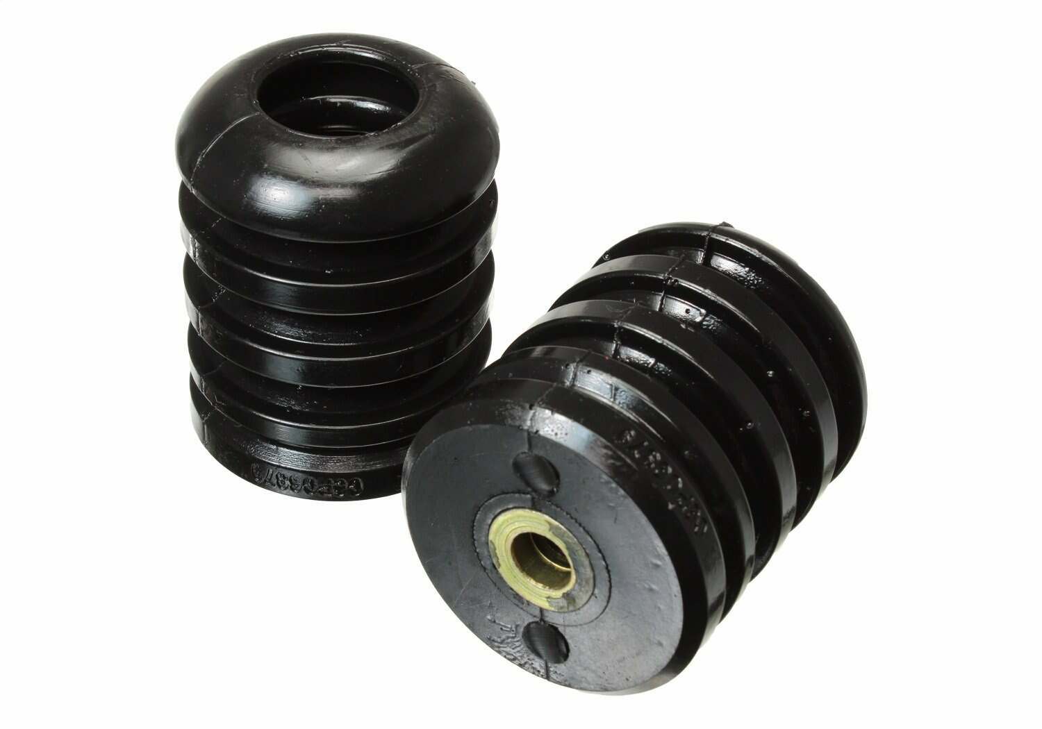 ENERGY SUSPENSION Bump Stop Set - Black - Progressive Rate Design - 3 5/32 in. H x 2 9/16 in. OD - Accepts A 12mm Bolt - 9.9178G