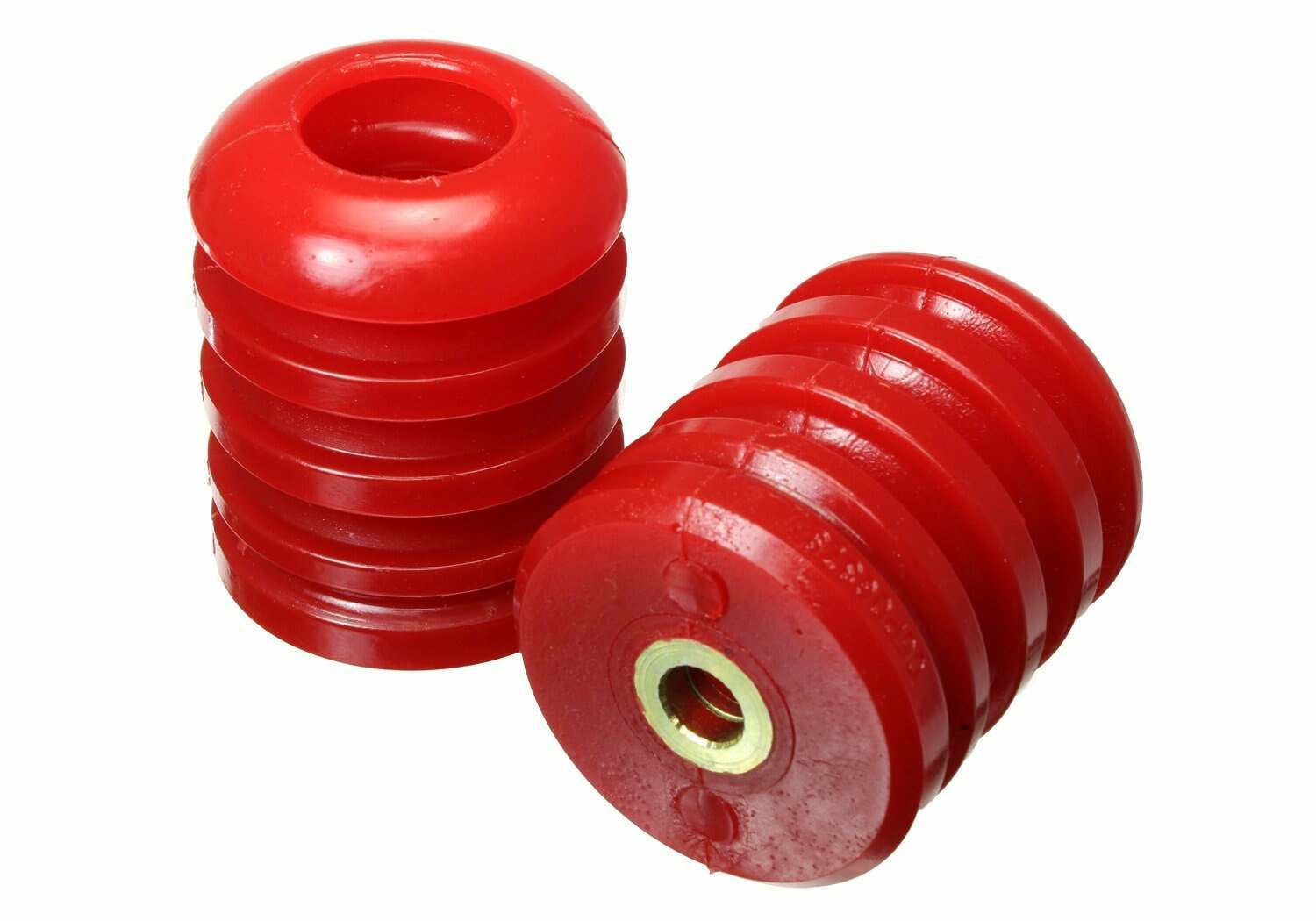 ENERGY SUSPENSION Bump Stop Set - Red - Progressive Rate Design - 3 5/32 in. H x 2 9/16 in. OD - Accepts A 12mm Bolt - 9.9178R