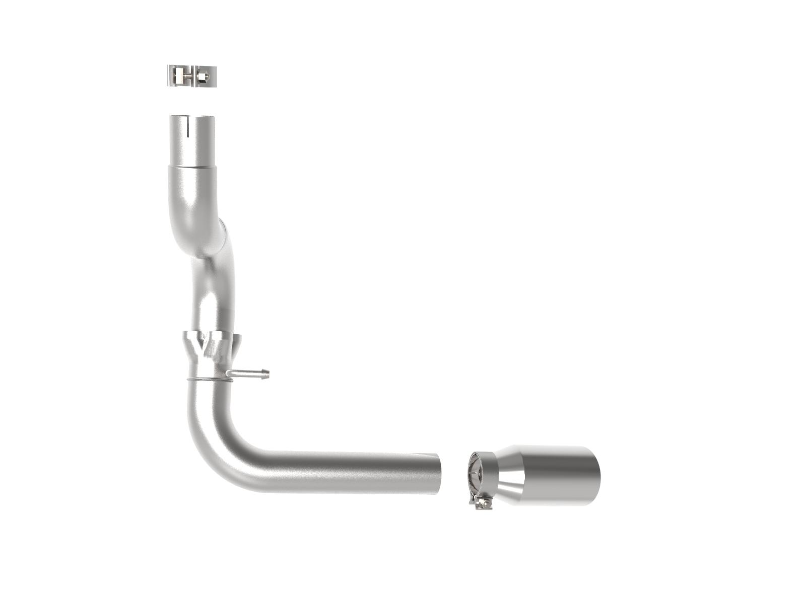 AFE Large Bore-HD 3 IN 304 Stainless Steel DPF-Back Exhaust System w/Polished Tip (Jeep Wrangler (JL) 2020 V6-3.0L (td)) - 49-38092-P