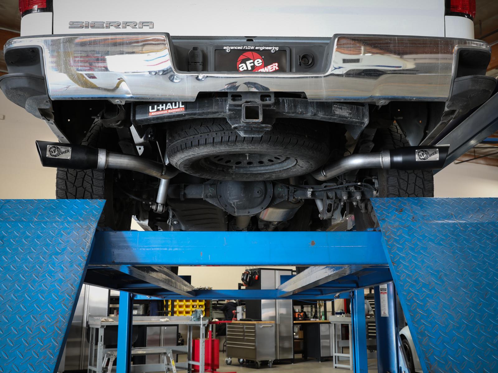 AFE Apollo GT Series Cat-Back Exhaust System w/ Dual Rear-Side Exit Polished Tip - 49-44134-P