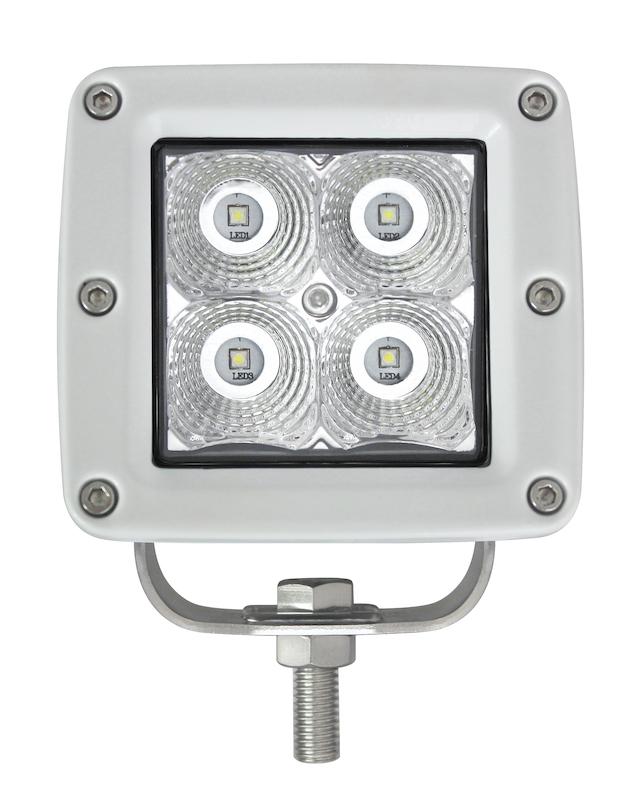 Hella HVF Cube 4LED Off-Road SNGL PED FLD WHT MV - 357204041
