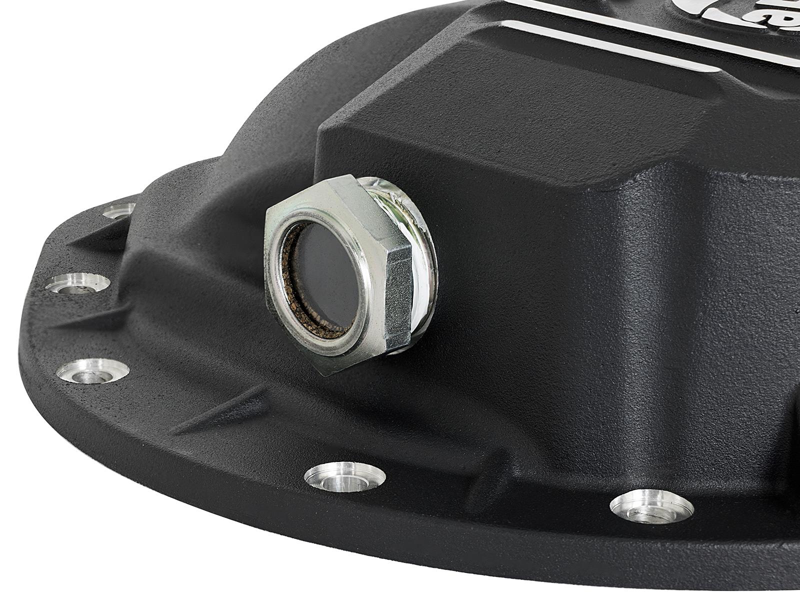 AFE Pro Series Front Differential Cover Black w/ Machined Fins - 46-70042