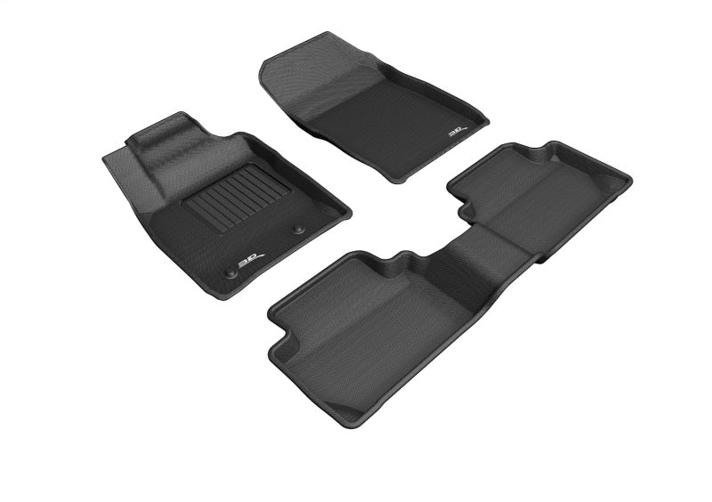 3D MAXpider 2018-2020 Ford Ecosport Kagu 1st & 2nd Row Floormats - Black