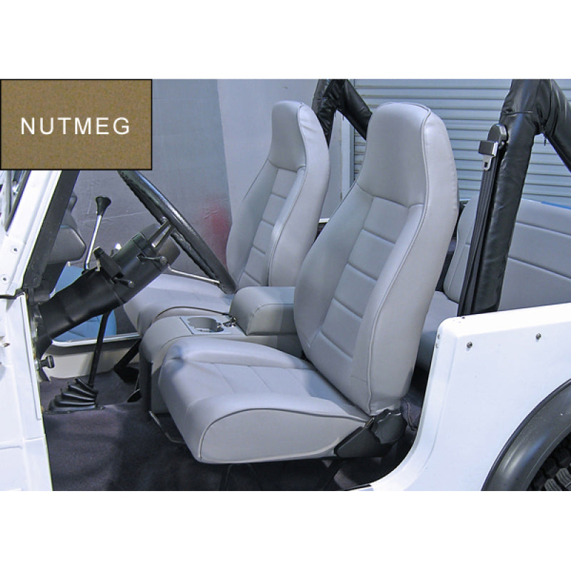 Rugged Ridge Seat High-Back Front Reclinable Nutmeg; 76-02 Cj/Wrangler Yj/Tj - 13402.07