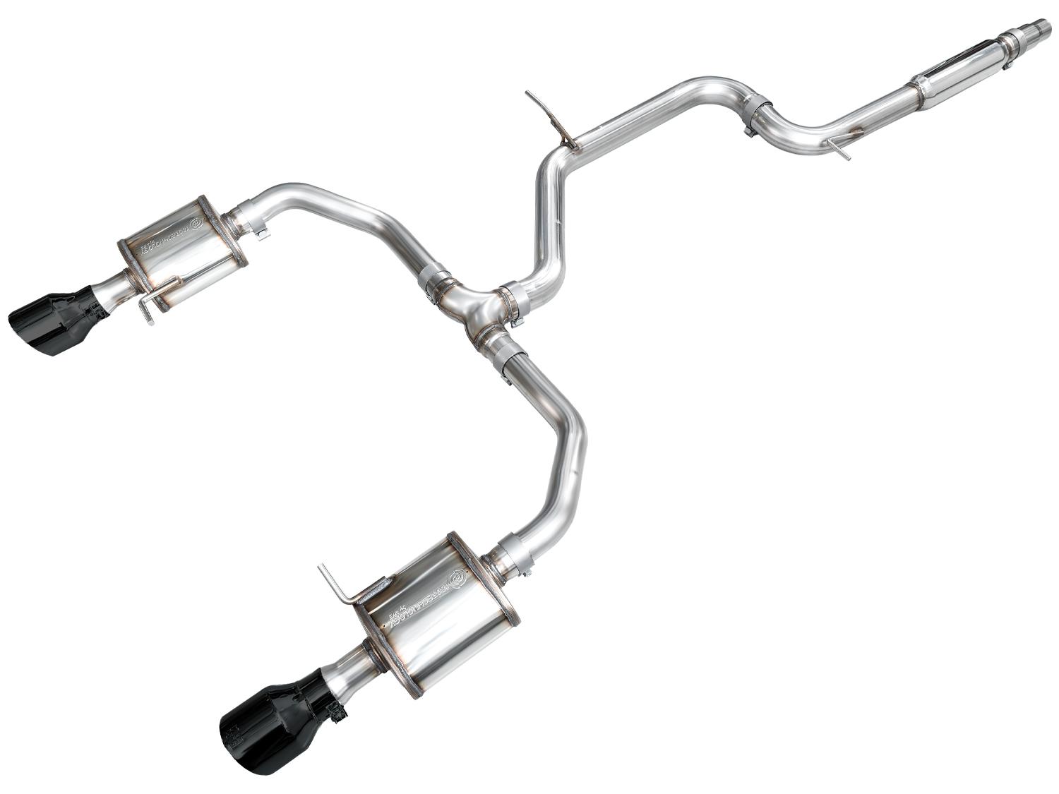 AWE Touring Edition Exhaust for MK7.5 GLI - Diamond Black Tips (2022-2026 Jetta GLI) - 3015-33275
