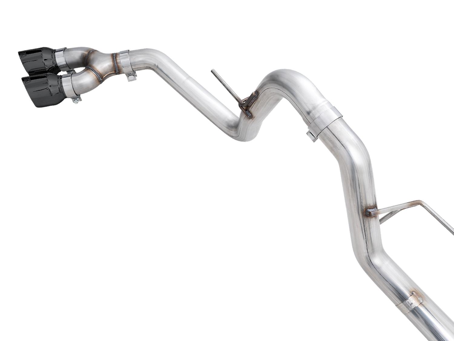 AWE 0FG 3" Dual Side Exit Catback Exhaust - 4.5" Diamond Silver Tips 2021-2025 F-150 2.7L / 3.5L / 5.0L) - 3015-23059