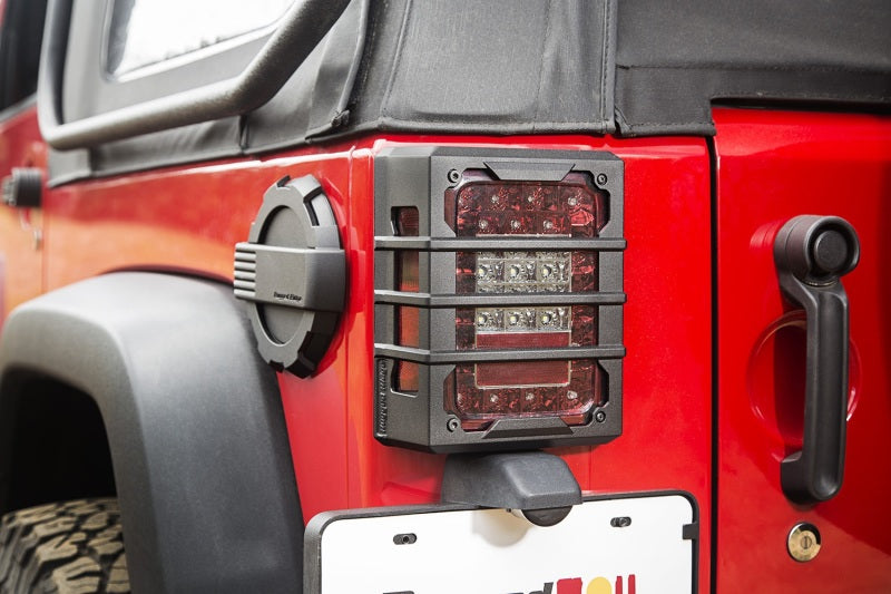 Rugged Ridge Elite Guard Kit Tail Light Black; 07-18 Jeep Wrangler Jk - 11226.05