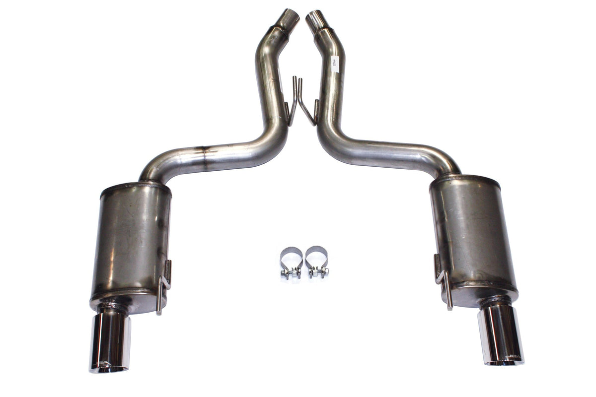 JBA 3" 304 Stainless Steel Axle Back Exhaust System with 4" Tips (2015-2023 2.3L Mustang Ecoboost / 2026 Mustang Ecoboost Non Active) - 30-2688