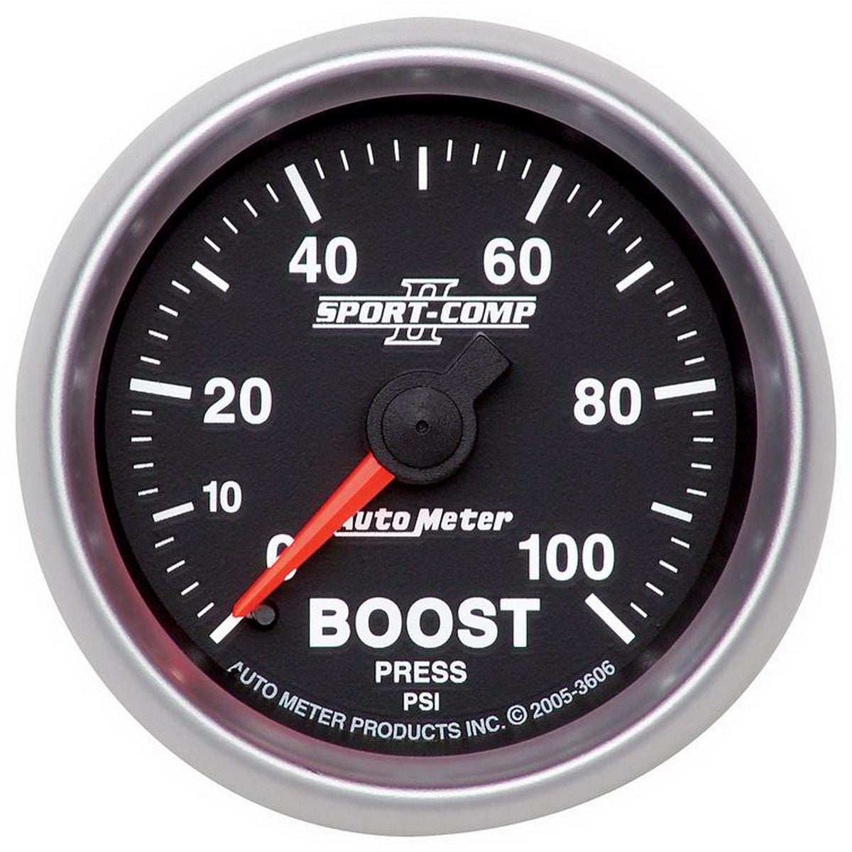 Auto Meter 2-1/16" BOOST, 0-100 PSI, SPORT-COMP II - 3606