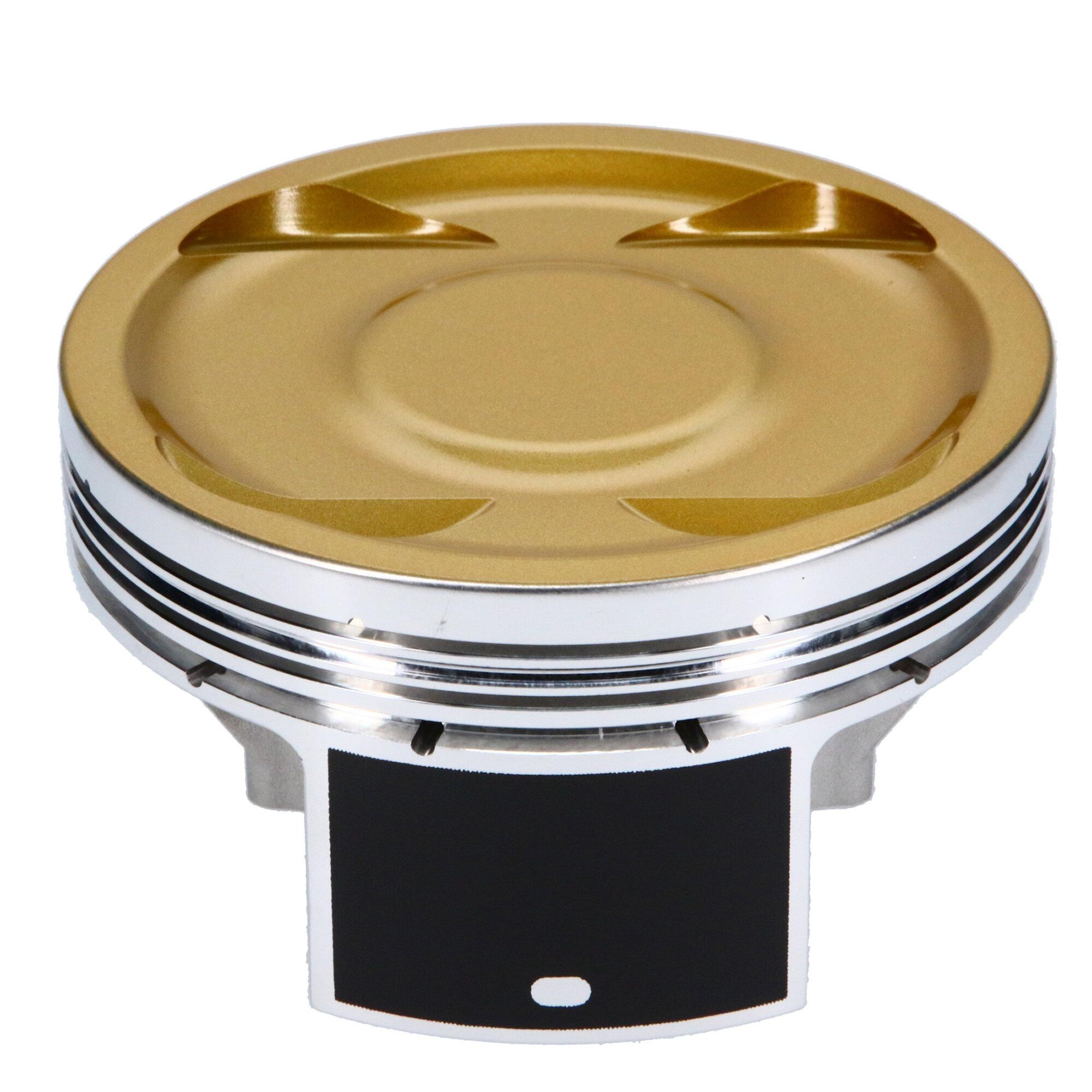 JE Pistons Piston Set, 2618, Inv Dome/Dish, 3.937 Bore, 1.209 CD, 0.905, Pin Dia, Set of 4. - 361329