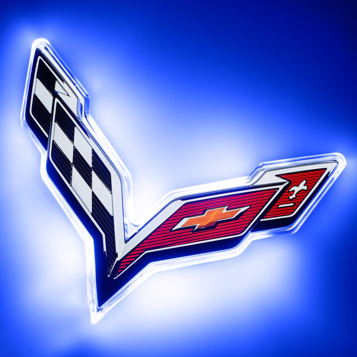 Oracle Lighting Blue Rear Illuminated Emblem, Single Intensity (2014-2018 Corvette) - 3633-002
