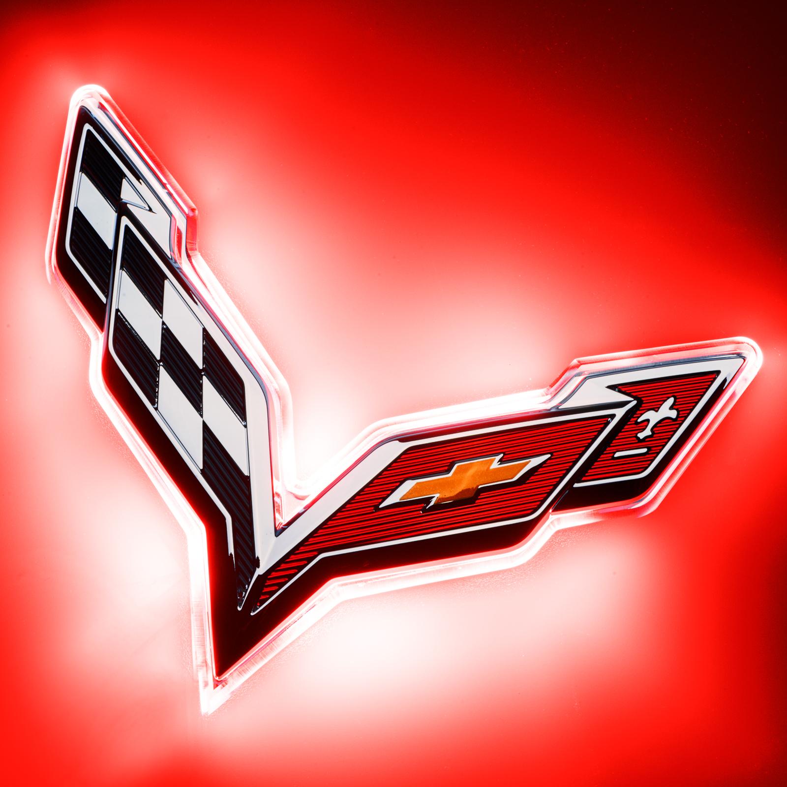 Oracle Lighting Red Rear Illuminated Emblem, Single Intensity (2014-2018 Corvette) - 3633-003