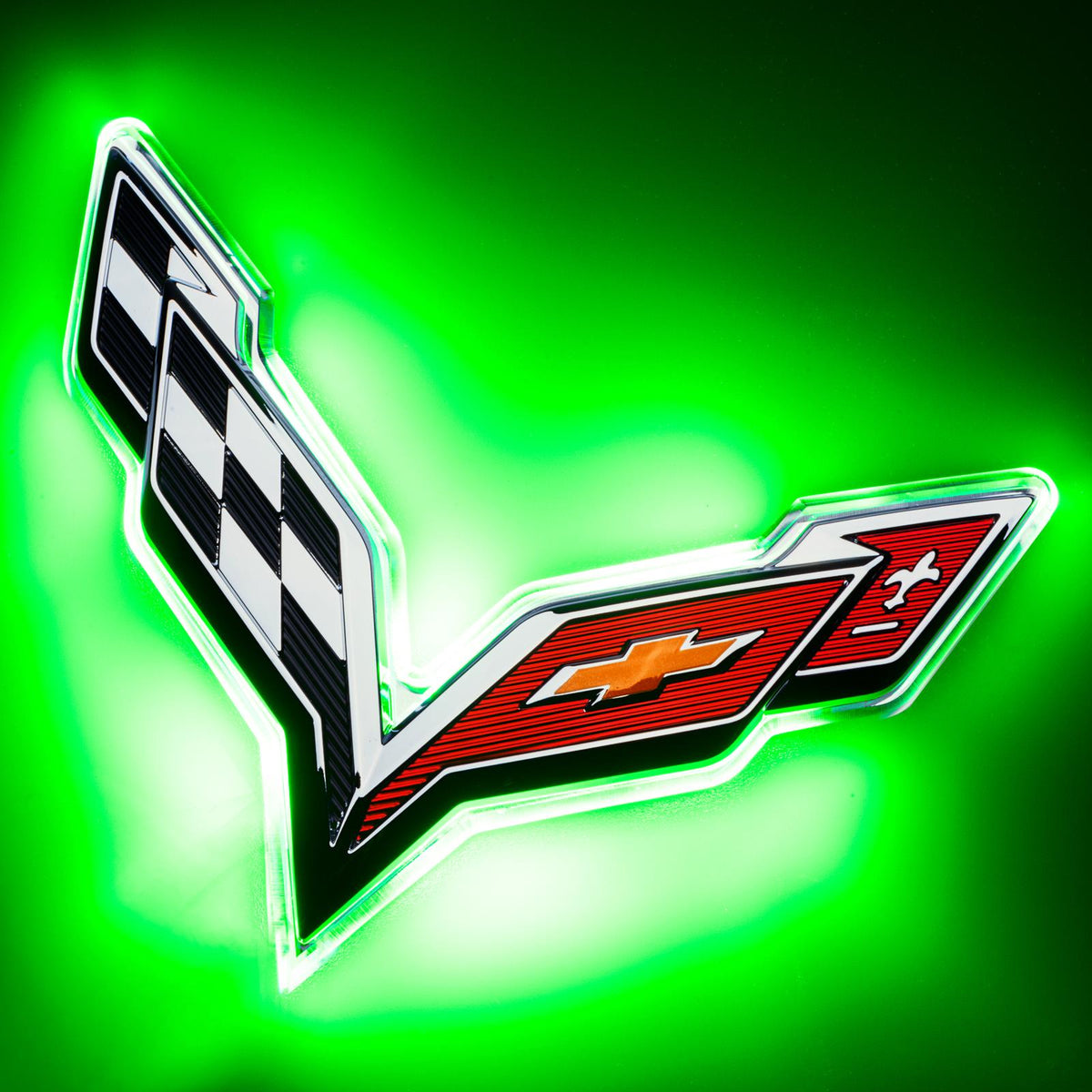 Oracle Lighting Green Rear Illuminated Emblem, Single Intensity (2014-2018 Corvette) - 3633-004