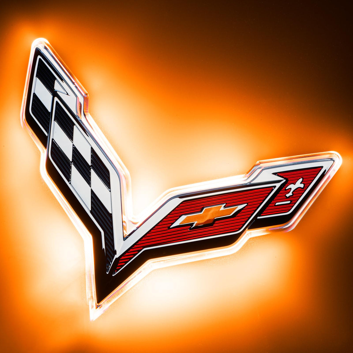 Oracle Lighting Amber Rear Illuminated Emblem, Single Intensity (2014-2018 Corvette) - 3633-005