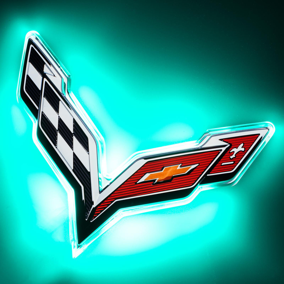 Oracle Lighting Aqua Rear Illuminated Emblem, Single Intensity (2014-2018 Corvette) - 3633-010